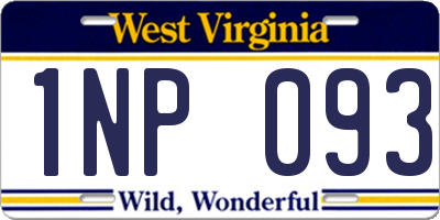 WV license plate 1NP093