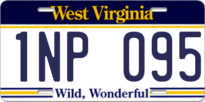 WV license plate 1NP095