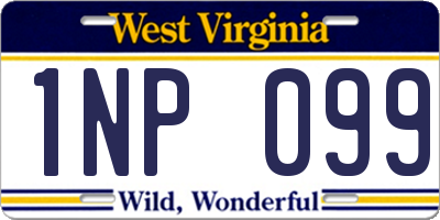 WV license plate 1NP099