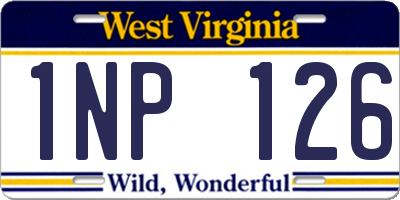 WV license plate 1NP126