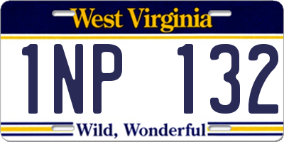 WV license plate 1NP132