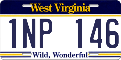 WV license plate 1NP146