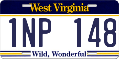 WV license plate 1NP148