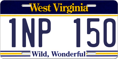 WV license plate 1NP150