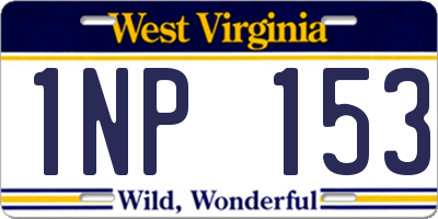 WV license plate 1NP153