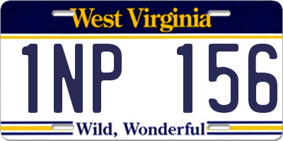 WV license plate 1NP156