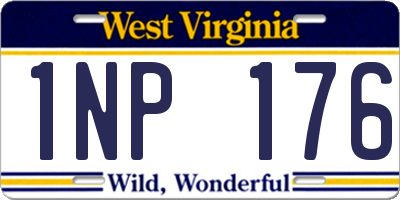 WV license plate 1NP176
