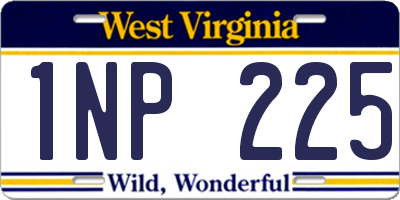 WV license plate 1NP225