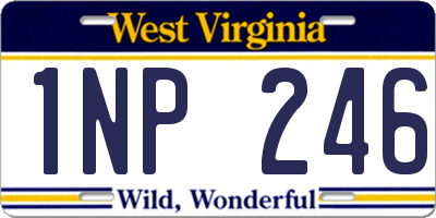 WV license plate 1NP246