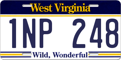 WV license plate 1NP248