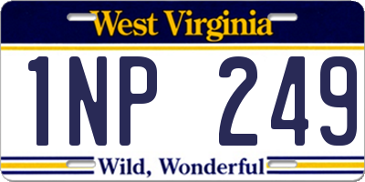 WV license plate 1NP249