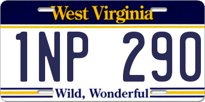 WV license plate 1NP290