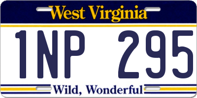 WV license plate 1NP295