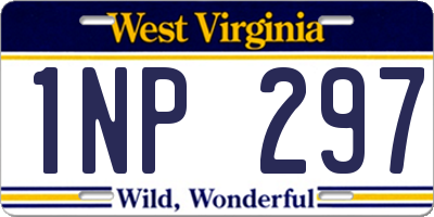 WV license plate 1NP297
