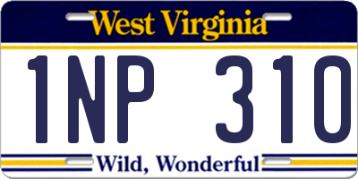 WV license plate 1NP310