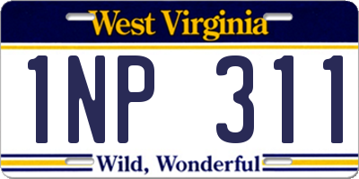 WV license plate 1NP311