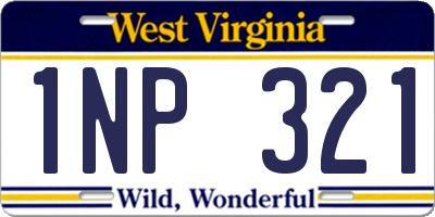 WV license plate 1NP321