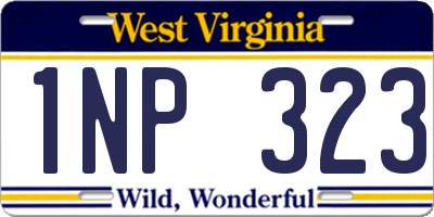 WV license plate 1NP323