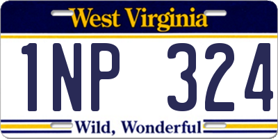 WV license plate 1NP324