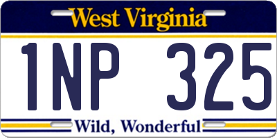 WV license plate 1NP325