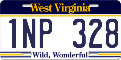 WV license plate 1NP328