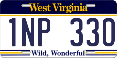 WV license plate 1NP330