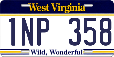 WV license plate 1NP358