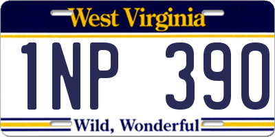 WV license plate 1NP390