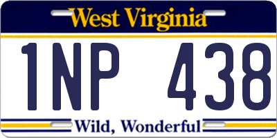 WV license plate 1NP438