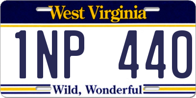 WV license plate 1NP440