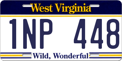 WV license plate 1NP448