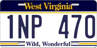 WV license plate 1NP470