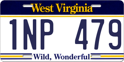 WV license plate 1NP479
