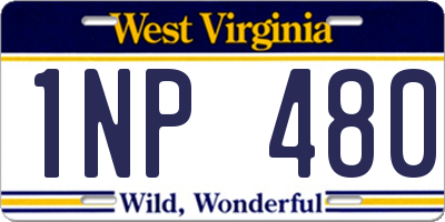 WV license plate 1NP480