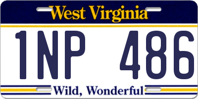 WV license plate 1NP486