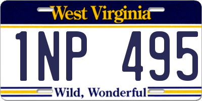WV license plate 1NP495