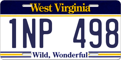 WV license plate 1NP498