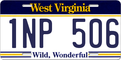 WV license plate 1NP506