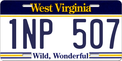 WV license plate 1NP507