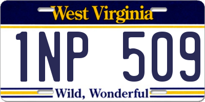 WV license plate 1NP509
