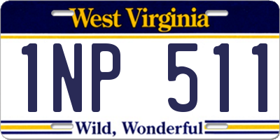 WV license plate 1NP511