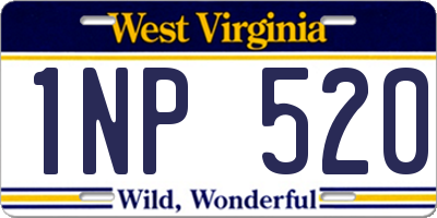 WV license plate 1NP520