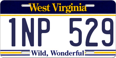 WV license plate 1NP529