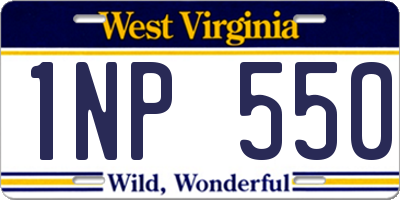 WV license plate 1NP550