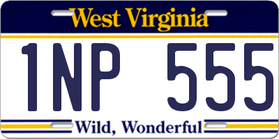 WV license plate 1NP555