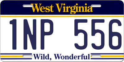 WV license plate 1NP556