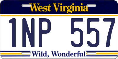 WV license plate 1NP557