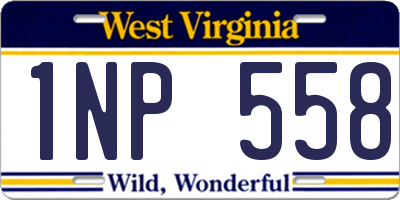 WV license plate 1NP558