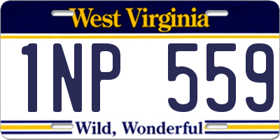 WV license plate 1NP559