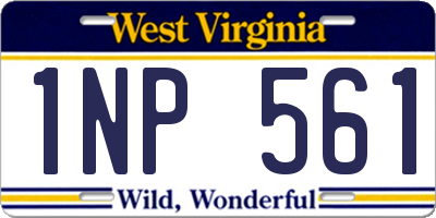 WV license plate 1NP561
